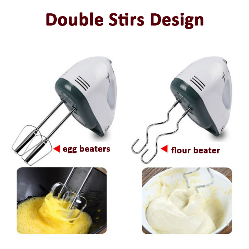 Hand Electric Mini Mixer Food Blenders 7 Speed Control Multifunctional Food Processor Kitchen Mini Electric Manual Cooking Tools