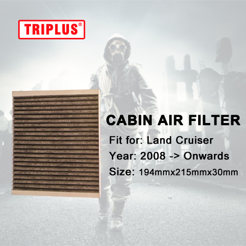Cabin Air Filter for Toyota Land Cruiser (2008-Onwards) 1pc, Activated High Carbon Pollen Air Filters