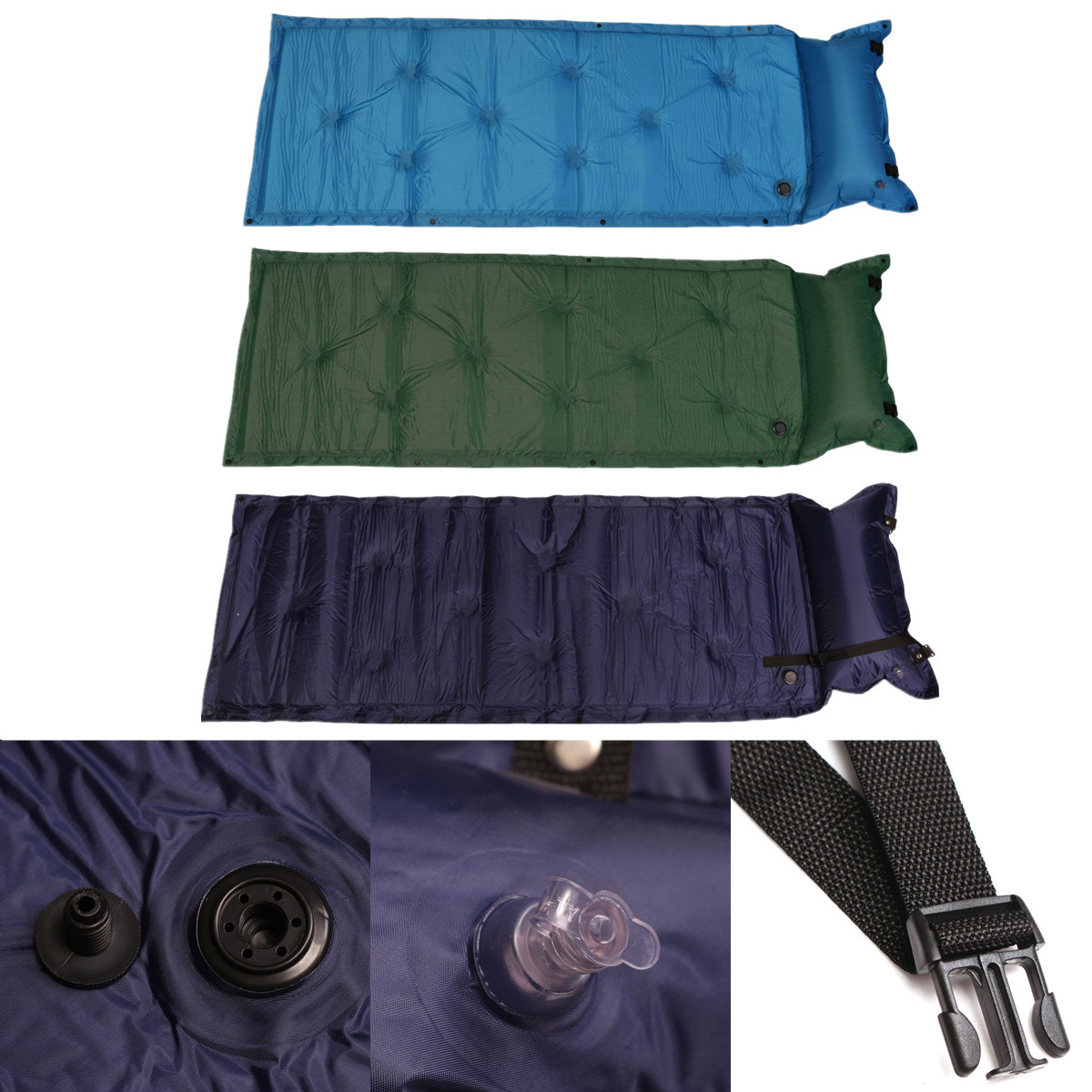 Camping Sleeping Pad Self Inflatable Air Mattresses Outdoor Mat Furniture Bed Ultralight Cushion Pillow Hiking Trekking Mat
