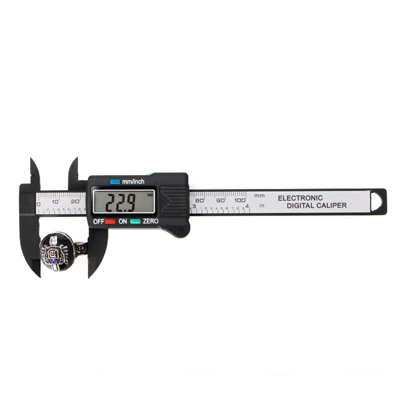 New 100mm LCD Digital Electronic Carbon Fiber Vernier Caliper Gauge Micrometer Measuring Stone Bead Gem Jewelry Tool