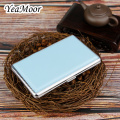 Classic Leather Cigarette Case 10cm Long Cigarette Box Open-Close Smoking Pouch for 14 Cigarettes Black Cigarette Pouch