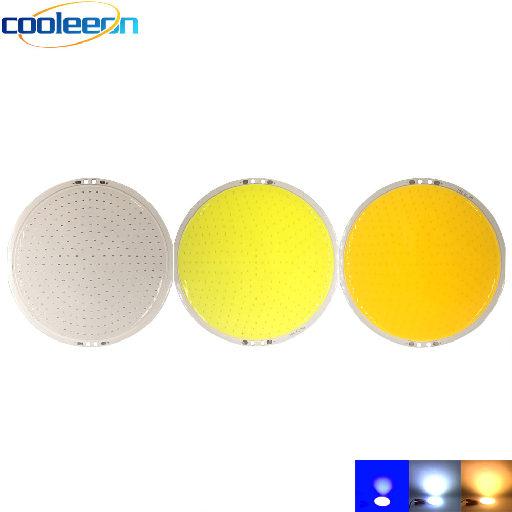 DC12V Dimmable Round COB LED Lamp Panel Lights 12V 50W LED Bulb with Dimmer Blue Warm Cold White Color Aluminum COB Board 108MM