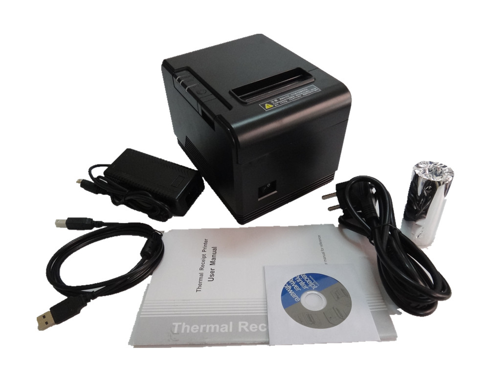 Xprinter 80mm Thermal Receipt Printer Auto Cutting Restaurant Kitchen Pos Printer USB Lan Parallel Port 200mm/s high speed