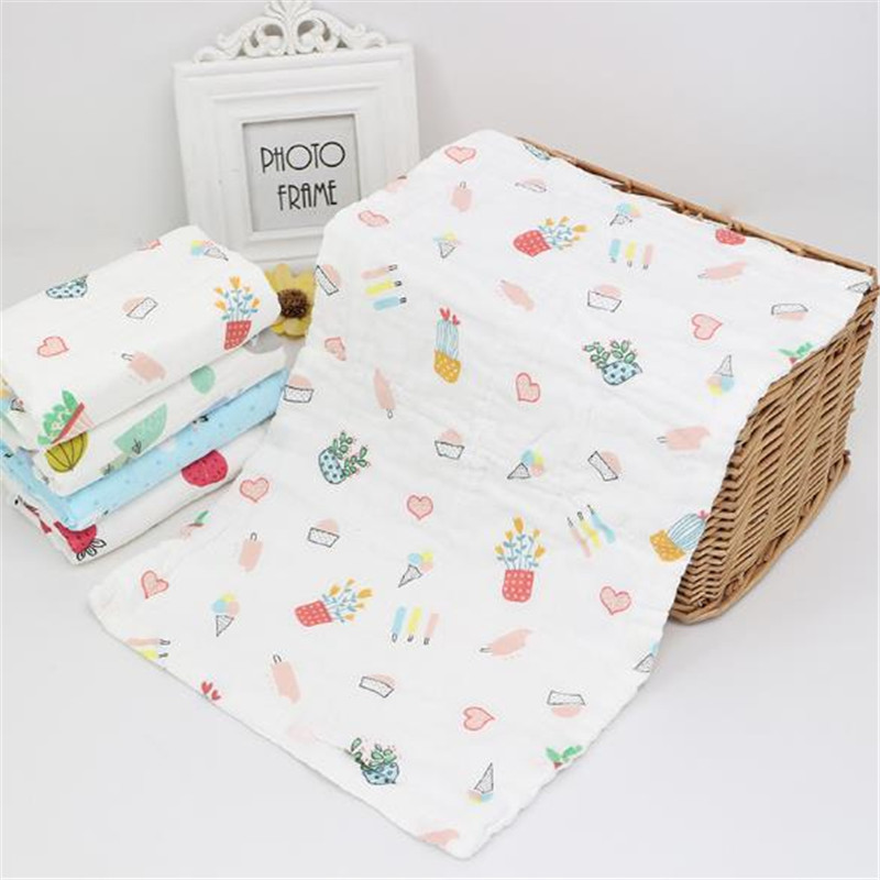 Muslin cotton cute fruit Baby Towels Scarf Swaddle bath Towel Newborns Handkerchief Bathing Feeding Face Washcloth Wipe