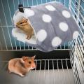 Pet Hamster Hammock Cage Flannel Shu Velveteen Hamster Winter Warm Hammock Hanging Bed Accessory for Small Pets