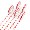 1 PCS Creative Love Heart Washi Tape High Sticky Masking Tape Office Supply Hand Tear Adhesive Paper Tape DIY Book Diary
