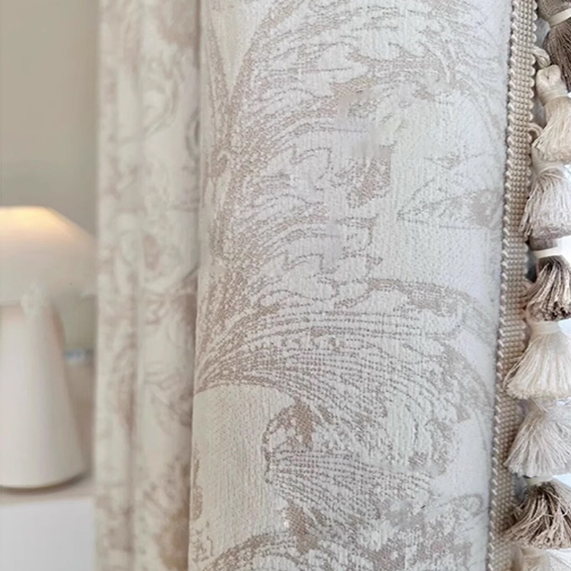 Thick Textured Jacquard Curtain Fabric