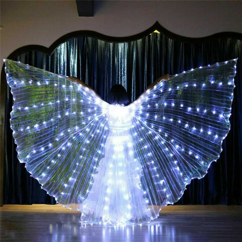 LED Glowing Wings Ballet Costume Fluorescent Butterfly Dance Cloak Dance Costume Belly Dance Cloak Prop Performance Clothing