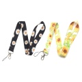 Sunflowers Neck Strap Lanyard for Keys ID Card Badge Holder Mobile Straps Phone Rope Keychain Ribbon Necklaces Keycord Webbing