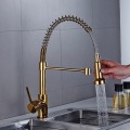 Sprayer Commercial Style Single Handle Pull Out Sprayer Kitchen Taps Gold Stainless Steel Pull Down Kitchen Sink Taps
