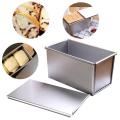 450g Aluminum alloy black non-stick coating Toast boxes Bread Loaf Pan cake mold baking tool with lid
