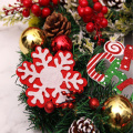 45CM Garland Arrangement Christmas Ornament Bowknot Snowflake Wreath Decorative Wreath Bow Christmas Decoration