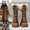 Winter Shoes Women Warm Snow Boots with Fur Fashion Brand Ladies Footware Black with Fur Female Plush Botas Mujer Invierno 2020