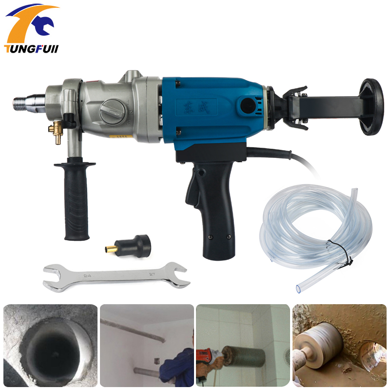 1800W High Power Drilling Machine Power Tool High Power Portable Rhinestone Concrete Drilling Machine 3-Speed Diamond Drill Bit