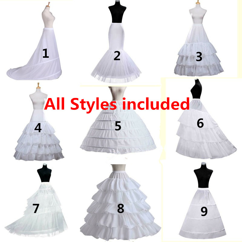 Bridal Petticoat Crinoline Underskirt Wedding Dress Hoop Lolita Petticoat Long Fancy Slips White Petticoat Rockabilly tulle