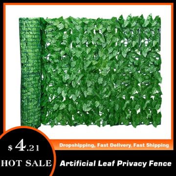 Artificial Leaf Privacy Fence Roll Wall Landscaping Fence Privacy Fence Screen Outdoor Garden Backyard Balcony Fence Dropship