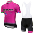 Black Astana 2020 summer cycling Sweatshirt set men's Short Sleeve Shirt MTB Jersey cycling clothing bicycle Maillot ciclismo