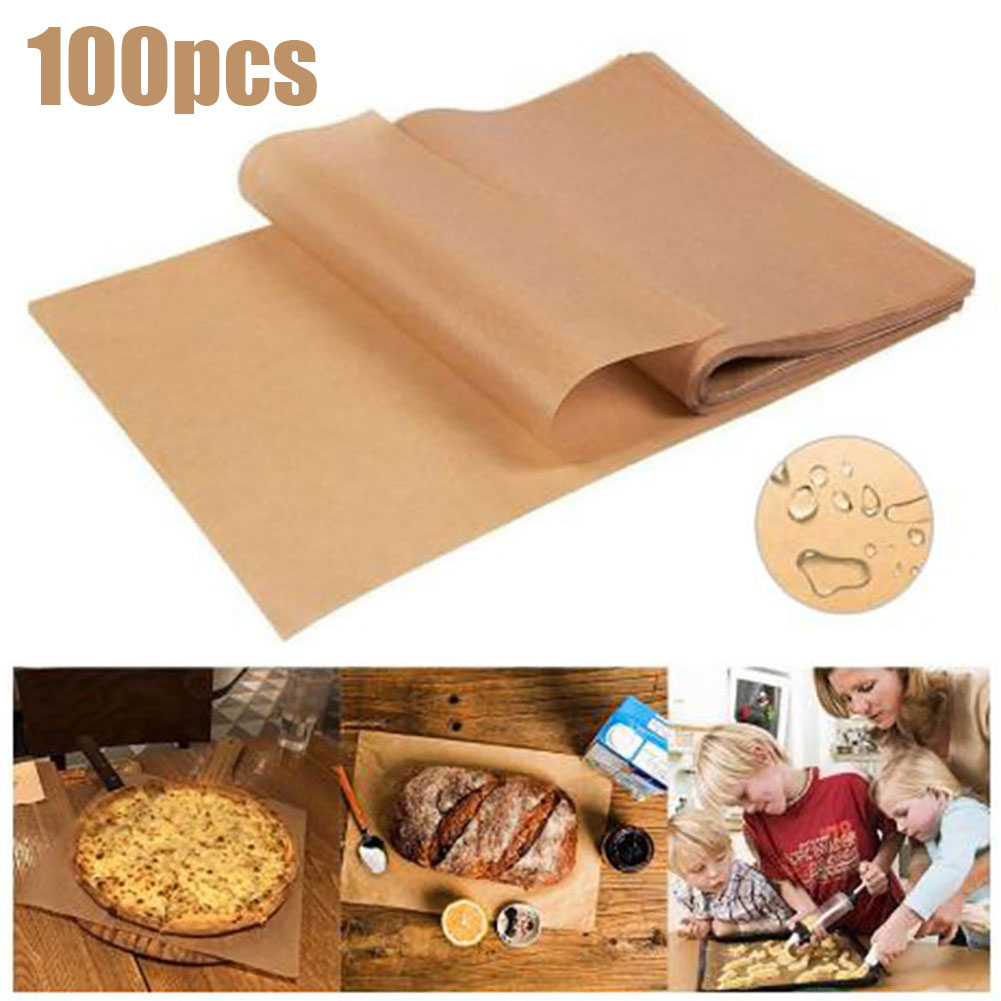 100pcs 20x30cm Parchment Paper Oil Absorption Rectangular Baking Paper Liner Suitable Kitchen Accessories BBQ Tools