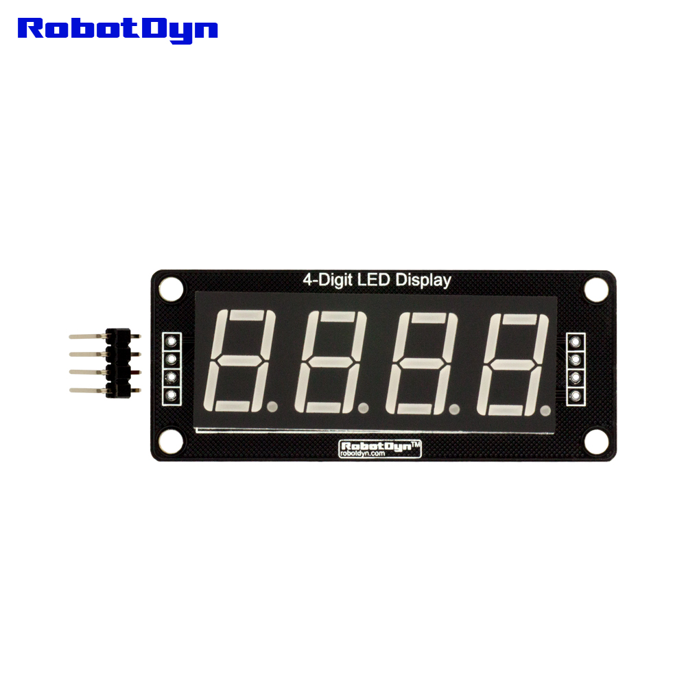 4-Digit LED 0.56" Display Tube GREEN (decimal), 7-segments, TM1637, disp. size 50x19mm