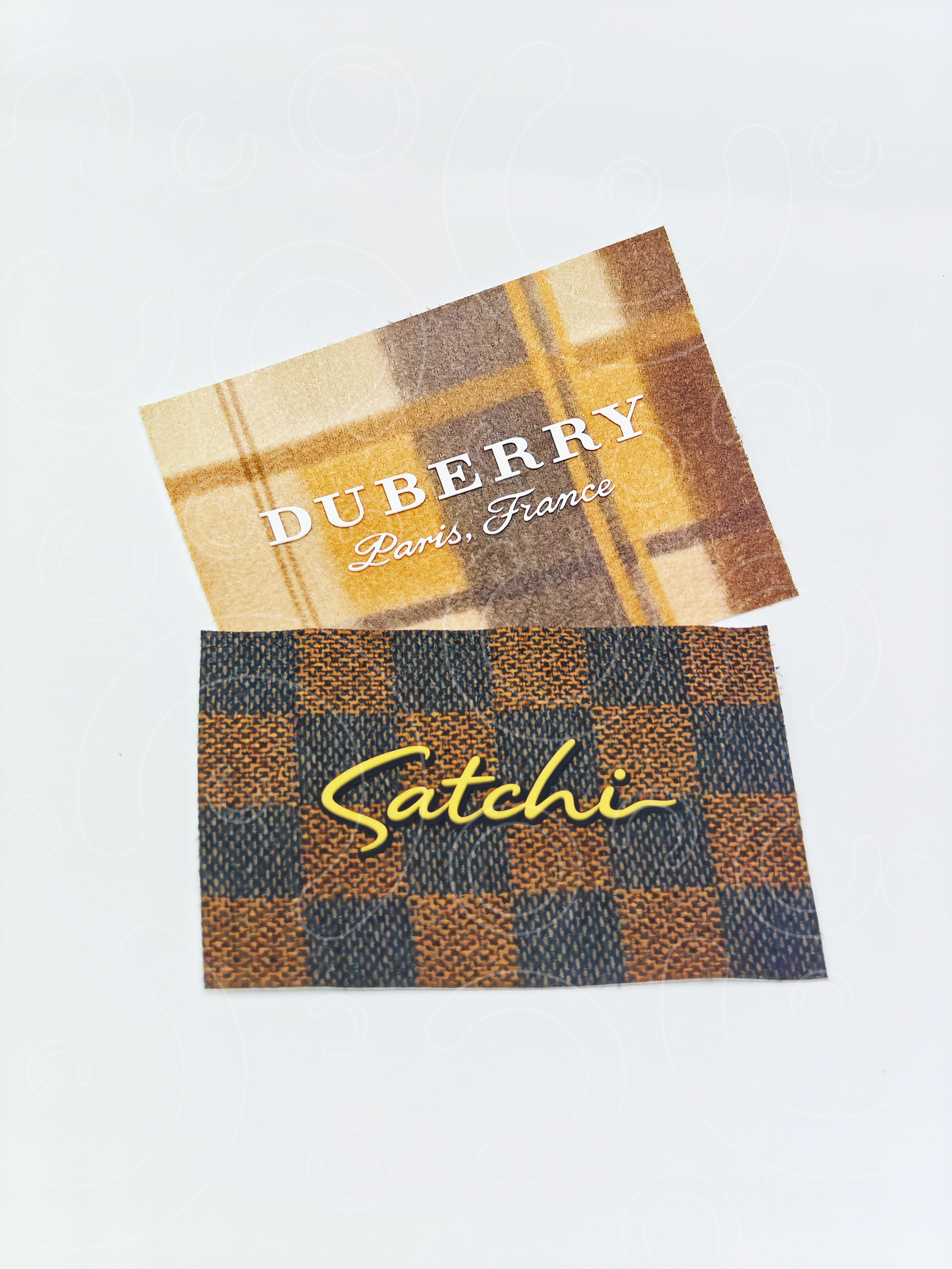 Grid velvet woven label with sublimated silicone label