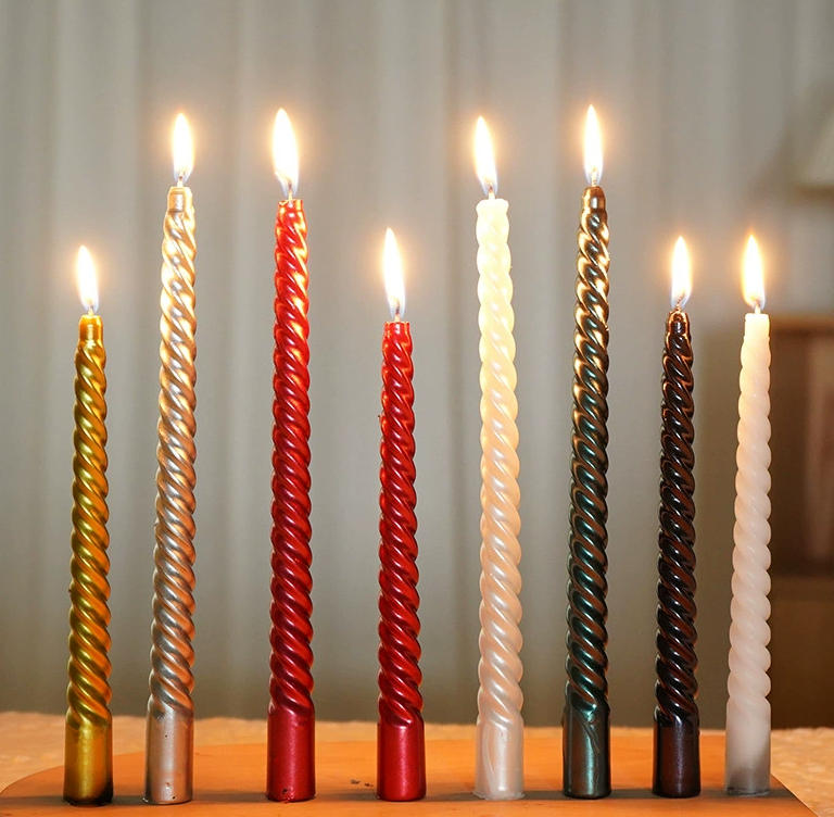 spiral candle colors