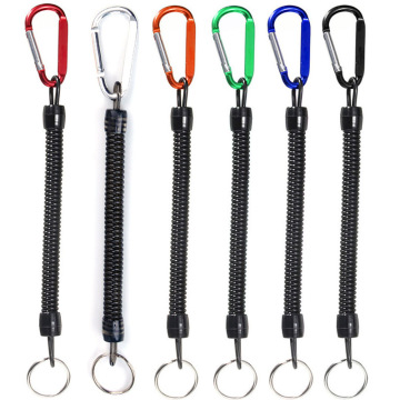 1pcs Fishing Lanyards Boating Ropes Retention String Fishing Rope with Camping Carabiner Secure Lock Fishing Tools Accessories