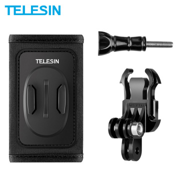 TELESIN Backpack Strap Bracket Mount for GoPro Hero 9 8 7 6 5 4 3 for SJCAM EKEN DJI Osmo Action Camera Sports Accessories