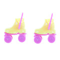 1Pair/2Pcs Roller Skate Fancy 3cm Kids Toy Roller for Girls Decorative Play House Doll Accessories Doll Shoes Toys