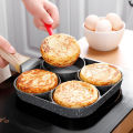 4 Hole Frying pan Cooking Pot Non-Stick Pancake Maker Home Breakfast Egg Burger Pot for Gas Stove Induction Cooker Cookware