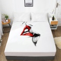 3D Bed Sheet with Elastic Fitted Sheet Double Mattress Cover 135/150/180/220/160x200 Fashion Bedding Red lips Drop ship
