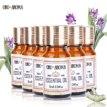 Famous brand oroaroma Frankincense Osmanthus Lotus Tulip Angelica Peony Essential Oils Pack Aromatherapy Spa Bath 10ml*6