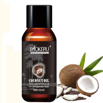 Mokeru 2pc/Lot 30ml Organic Coconut Oil Repairing Damaged Hair Growth Serum Essential Oil Hair Loss Products for Woman