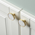 KK&FING 1PC Brass Furniture Handles Marble Shell Cabinet Handle Kitchen Cupboard Drawer Pulls Dresser Knobs Home Improvement