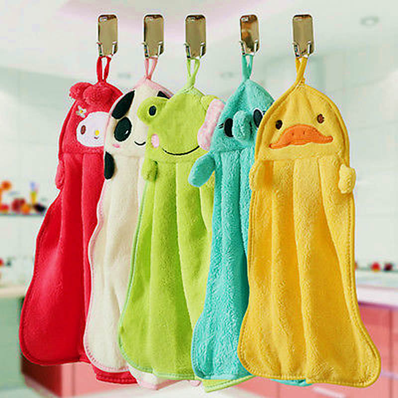 New Baby Hand Towel Soft Children's Cartoon Animal Hanging Wipe Bath Face Towel super soft Bath Beach Towel Washcloth Baby Towel