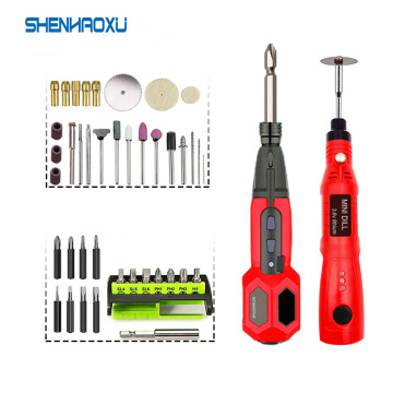 Power Tool Set Mini Grinder Drill Cordless Electric Screwdriver 3.6V Li-ion Battery Rechargeable Household Electric Tool