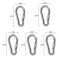 Stainless Steel Spring Clip Hook Carabiner Keychain Outdoor Water Bottle Camp Climbing Snap Clip Lock Buckle Hook Fishing Tool