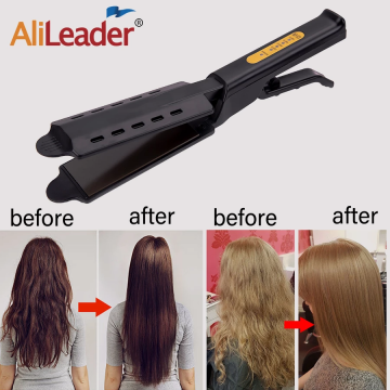 Alileader Cheaper Flat Iron Hair Straightener Electronic Steam Hair Straightening Irons Ceramic Vapor Salon Hair Straightner