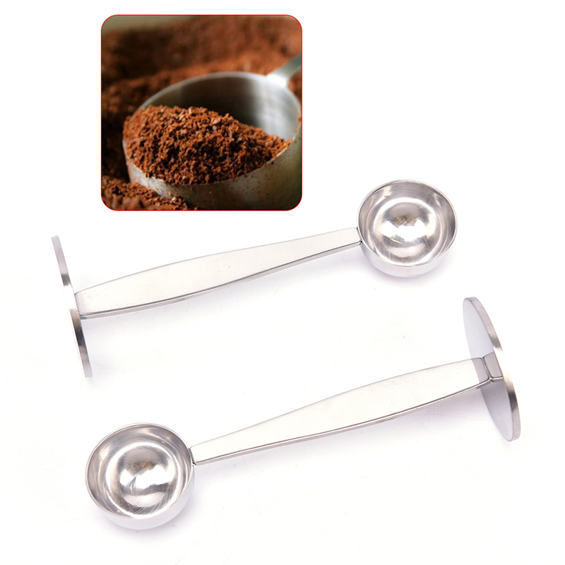 Coffee Tampers Measuring Spoons Stainless Steel Stand Coffee Spoon Powder Measuring Tamper Spoon Coffeeware Coffee & Tea Tools