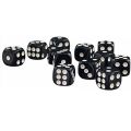 50 Pcs 12mm Black Acrylic Dice Round Corner Six Sided D6 KTV Bar Party Dice Game Board Game Gambling Accessories
