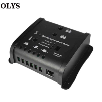 OLYS Mppt PWM Charge Controller 24V 12V 10A Auto Solar Panel Battery Charge Controller RV Solar System Charging Regulator Trip