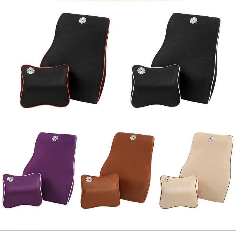 Car Pillow 3D Memory Cotton Warmer Neck Pillow Waist Pose Car Seat Cushion Universal Backrest Auto Parts