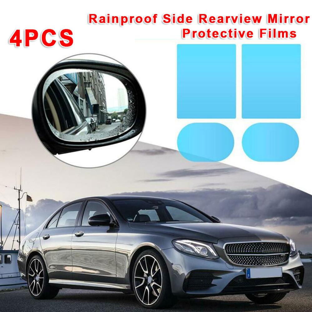 4pcs/set Car Mirrors Glass Anti-Fog Film PET Nano Coating Material Rain Snow Protection for Car Rear View Mirrors Side Windows