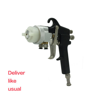 SAT1182 Paint Chrome Double Action Airbrush Air Spray Gun Car Paint Gun Double Nozzle Spray Gun Pressure Feed Pneumatic Paint