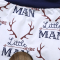Mommy's Other Man Newborn Baby Boy Short Sleeve Cotton Bodysuit Tops Deer Pant Trouser Hat 3PCS Outfits Boy Clothing Set