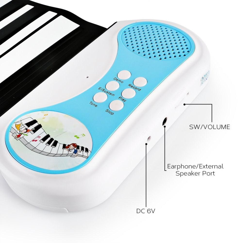 49 Keys Roll Up Piano Eletronic Organ with Speaker Portable Folding Electronic Keyboard Pianos Music Instrument