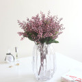 1 Bouquet artificial flower 5 branches pastoral wind simulation flower plastic grass wheat powder wedding decoration for home