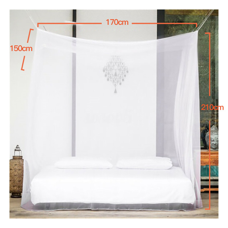 Oversized Outdoor Camping Mosquito Net Canopy Bed Curtain Repellent Tent Insect Reject 4 Corner Post Canopy Travel Bed Tent