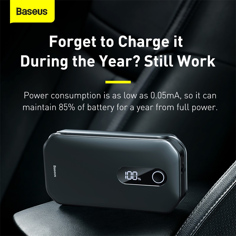 Baseus 12000mAh Car Jump Starter Power Bank 12V Auto Starting Device 1000A Car Booster Battery Emergency Starter Battery for Car