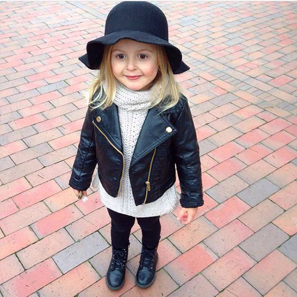 2019 Autumn Winter baby coat Fashion Girl Boy Toddler Kids Baby Outwear Leather Coat Short Jacket Children clothes зимняя одежда
