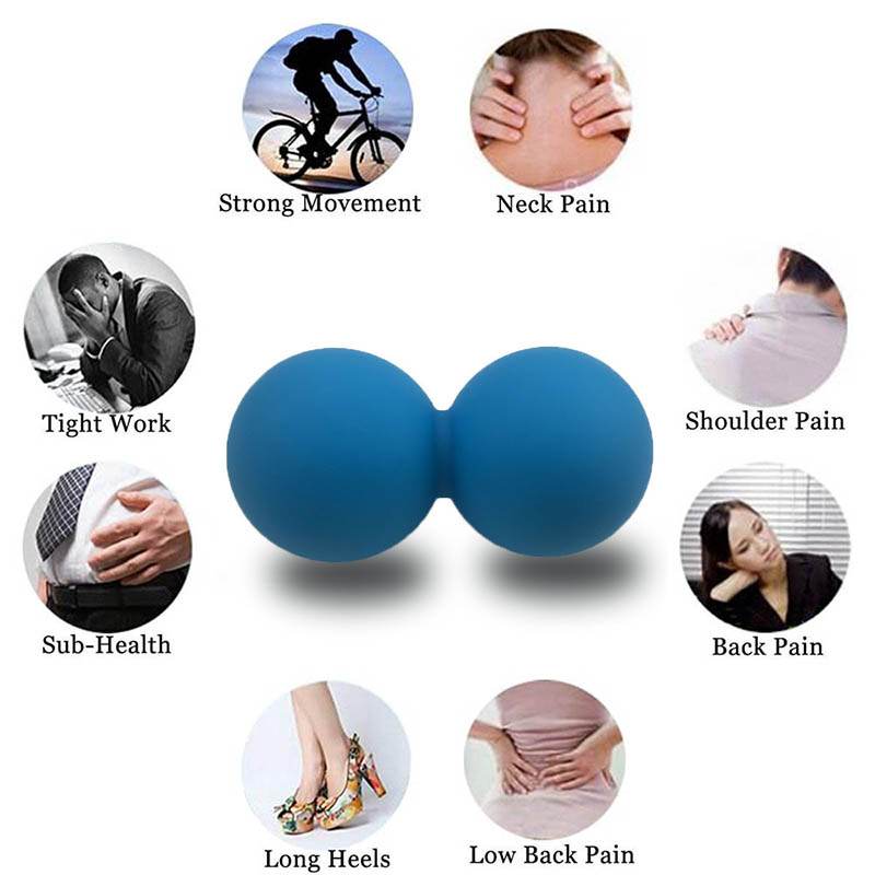 Peanut Massage Ball Exercise Double Lacrosse Balls Muscle Sport Gym Yoga Ball Full Body Trigger Point Therapy Myofascial Release